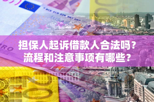 北京担保人起诉借款人合法吗？流程和注意事项有哪些？
