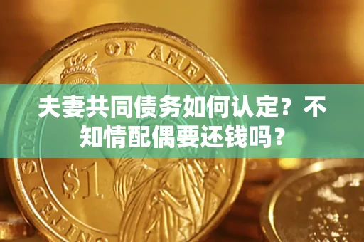 北京夫妻共同债务如何认定？不知情配偶要还钱吗？