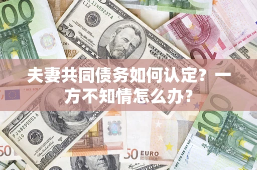 北京夫妻共同债务如何认定？一方不知情怎么办？