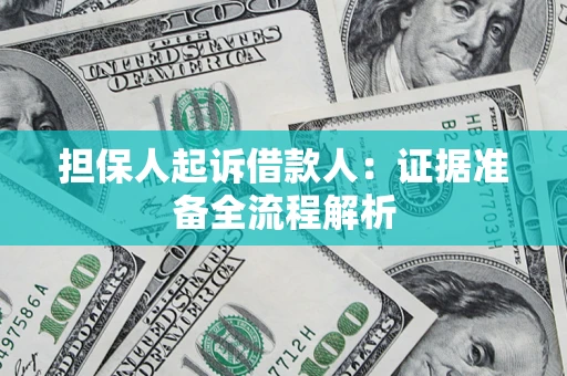 北京担保人起诉借款人：证据准备全流程解析