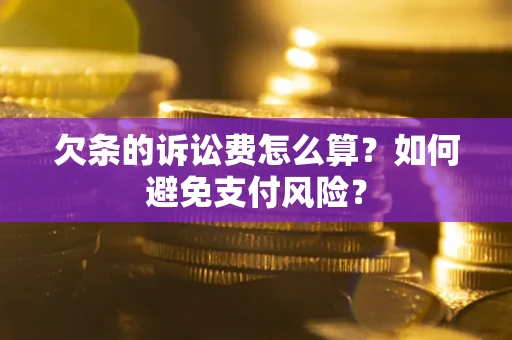 北京欠条的诉讼费怎么算？如何避免支付风险？